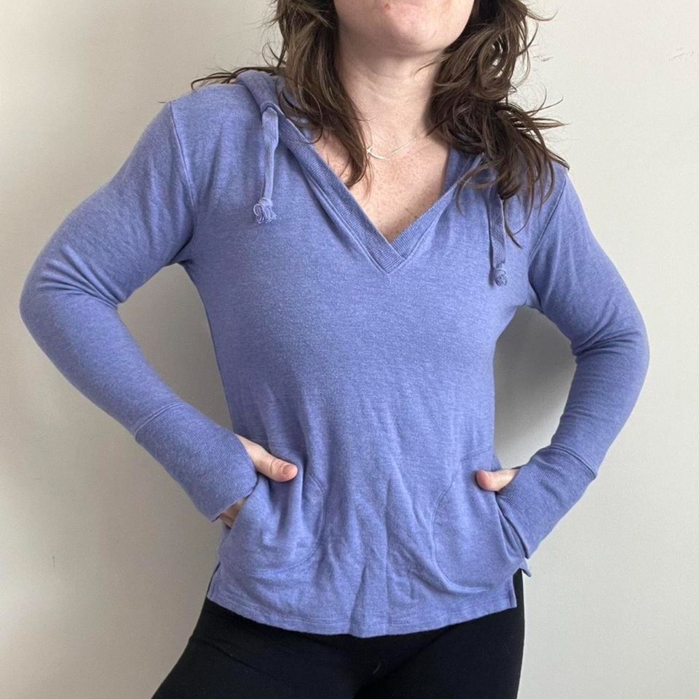 Athleta purple Relaxed hoodie with Full-Length Sleeves